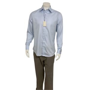 Suitsupply Light Blue Slim Fit Textured Dress Shirt